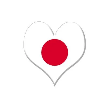 Japan heart. Stock Illustration