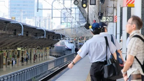Japan High Speed Train Conductor Stock Footage 94833594