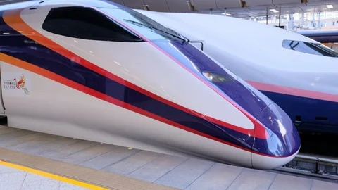 Japan High Speed Train Stock Footage 94057186
