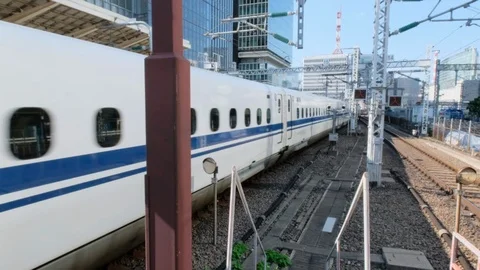 Japan High Speed Train Stock Footage 94433252