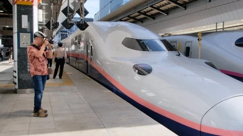 Japan High Speed Train Stock Footage 94831879