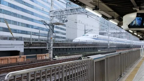 Japan High Speed Train Stock Footage 95271935