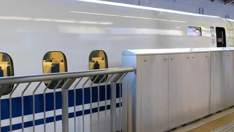 Japan High Speed Train Stock Footage 114642214