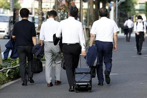 Japan issues heatstroke alerts on second 'brutally' hot day, Tokyo - 22 Jul 2026 Stock Photos