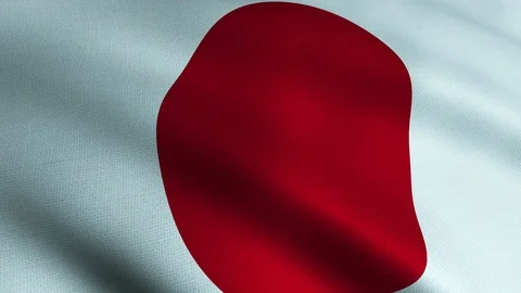 Japan Japanese Flag Angled Dramatic Shading Seamless Looping Video stock 88377405