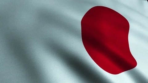 Japan Japanese Flag Angled Dramatic Shading Seamless Looping Video stock 88377430