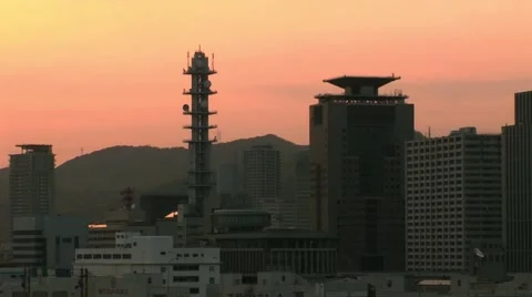 Japan Kobe Sunset 스톡 동영상 45924436