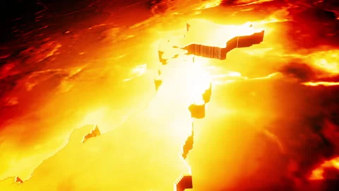 Japan map alert graphic animation 库存影片 149088758