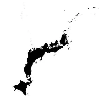 Japan map - filled hand-drawn map Ilustración de archivo