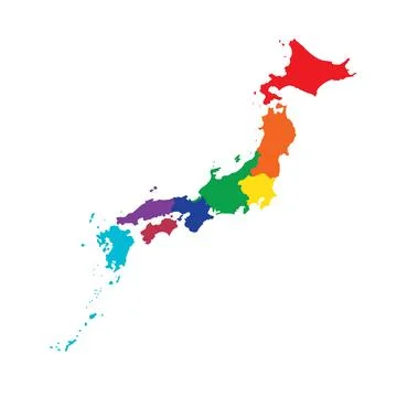 Japan map icon vector Stock Illustration