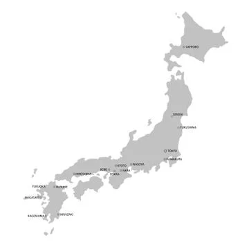 Japan map Stock Illustration