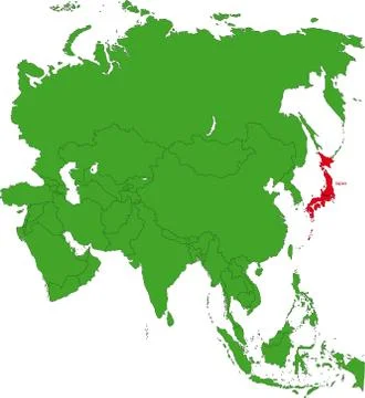 Japan map Stock Illustration