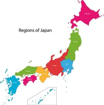 Japan map Stock Illustration