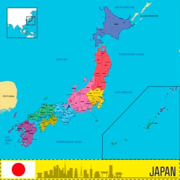 Japan map Stock Illustration