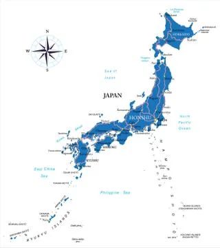 Japan map Stock Illustration