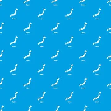 Japan map pattern vector seamless blue Illustrazione stock