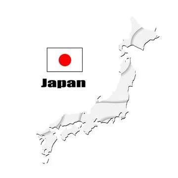 Japan map on white background. vector illustration. Stock Illustration