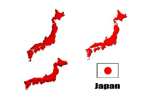 Japan map on white background. vector illustration. Illustrazione stock
