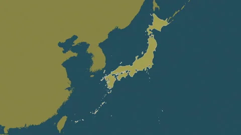 Japan map - zoom. Border. Pattern. | Stock Video | Pond5