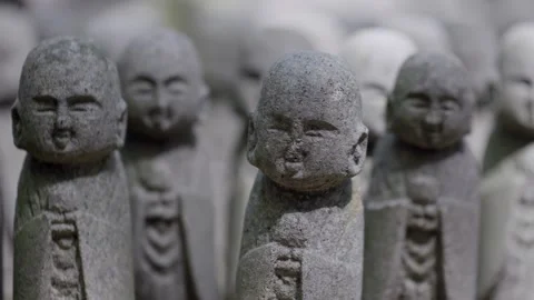 Japan Monk Stone Figures 스톡 동영상 283177467