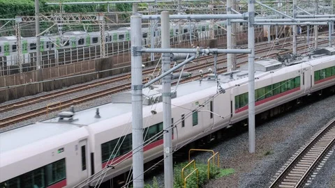 Japan Narita Express Train Video stock 95567993