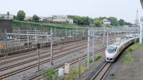 Japan Narita Express Train Stock Footage 95568997