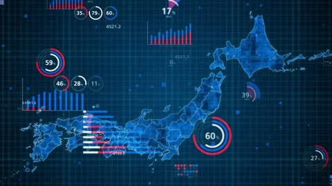 Japan network concept. Financial technology. Fintech. Management strategy. Stock Footage 150714703