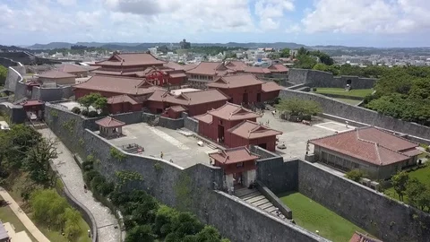 Japan, Okinawa, Shuri Castle, 1080p, Tracking in Stock Footage