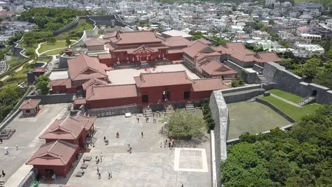 Japan, Okinawa, Shuri Castle, 1080p, Parallax Stock Footage