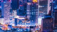 Japan Osaka City Skyline Timelapse. Stock Footage