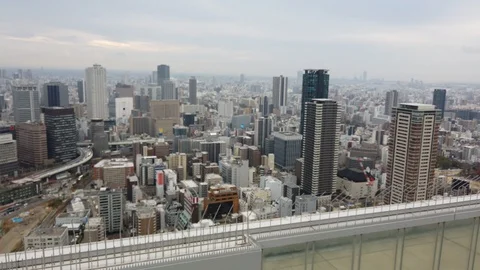 Japan Osaka Skyline Stock Footage