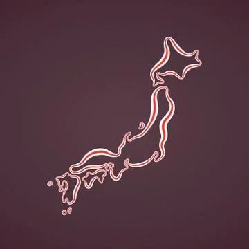 Japan - Outline Map Stock Illustration