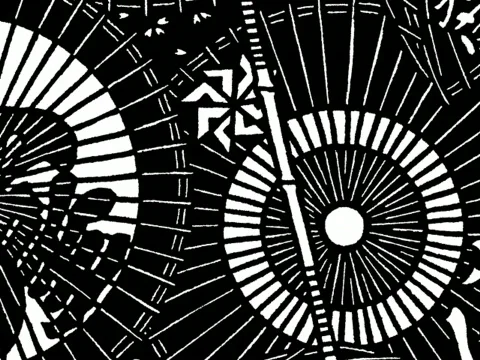 Japan Patterns Ken Burns Stock Footage 800736