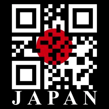 Japan qr code flag Illustrazione stock