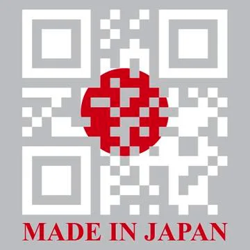 Japan qr code flag Stock Illustration