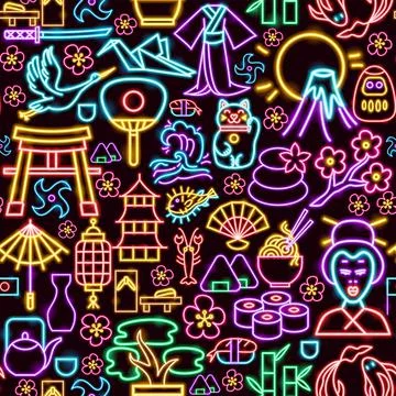 Japan Seamless Pattern Stock Illustration