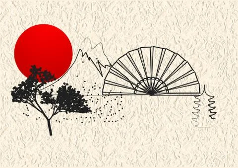 Japan style element Stock Illustration