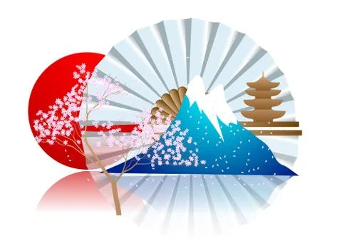 Japan style elements Stock Illustration