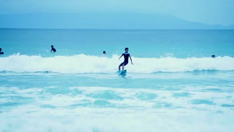 Japan surfing Stock Footage 289357559