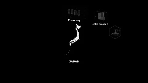 Japan technology map with animated charts Stock Footage 340966311