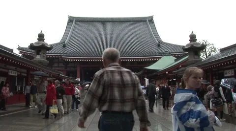 Japan temple 1106 2 Vídeo Stock 5763331