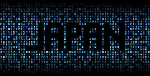 Japan text on hex code illustration Stock-Illustration