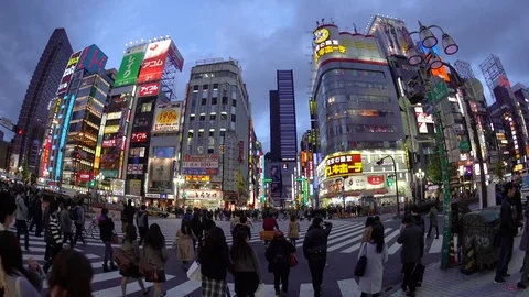 Japan, Tokyo, Shinjuku, Kabukicho entertainment district Stock Footage