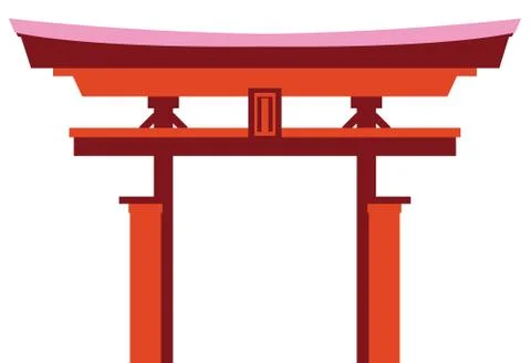 Japan torri gate Illustrazione stock