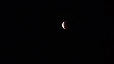 JAPAN : Total eclipse of super blood moon seen in northern Japan and Okinawa. Stock Footage 249564883