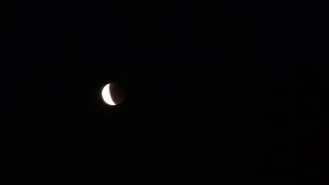 JAPAN : Total eclipse of super blood moon seen in northern Japan and Okinawa. Stock Footage 249564904
