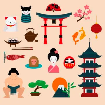 Japan travel vector illustration Stock Illustration