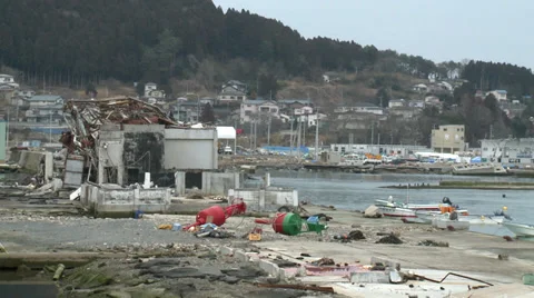 Japan Tsunami of 3-11 2011 Stock-Footage 32136147