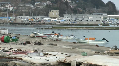 Japan Tsunami of 3-11 2011 Stock-Footage 32136377