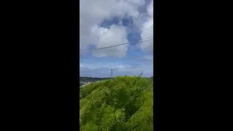Japan: Typhoon Wukong Develops Off Okinawa, Brings Windy Conditions Video stock 282183403